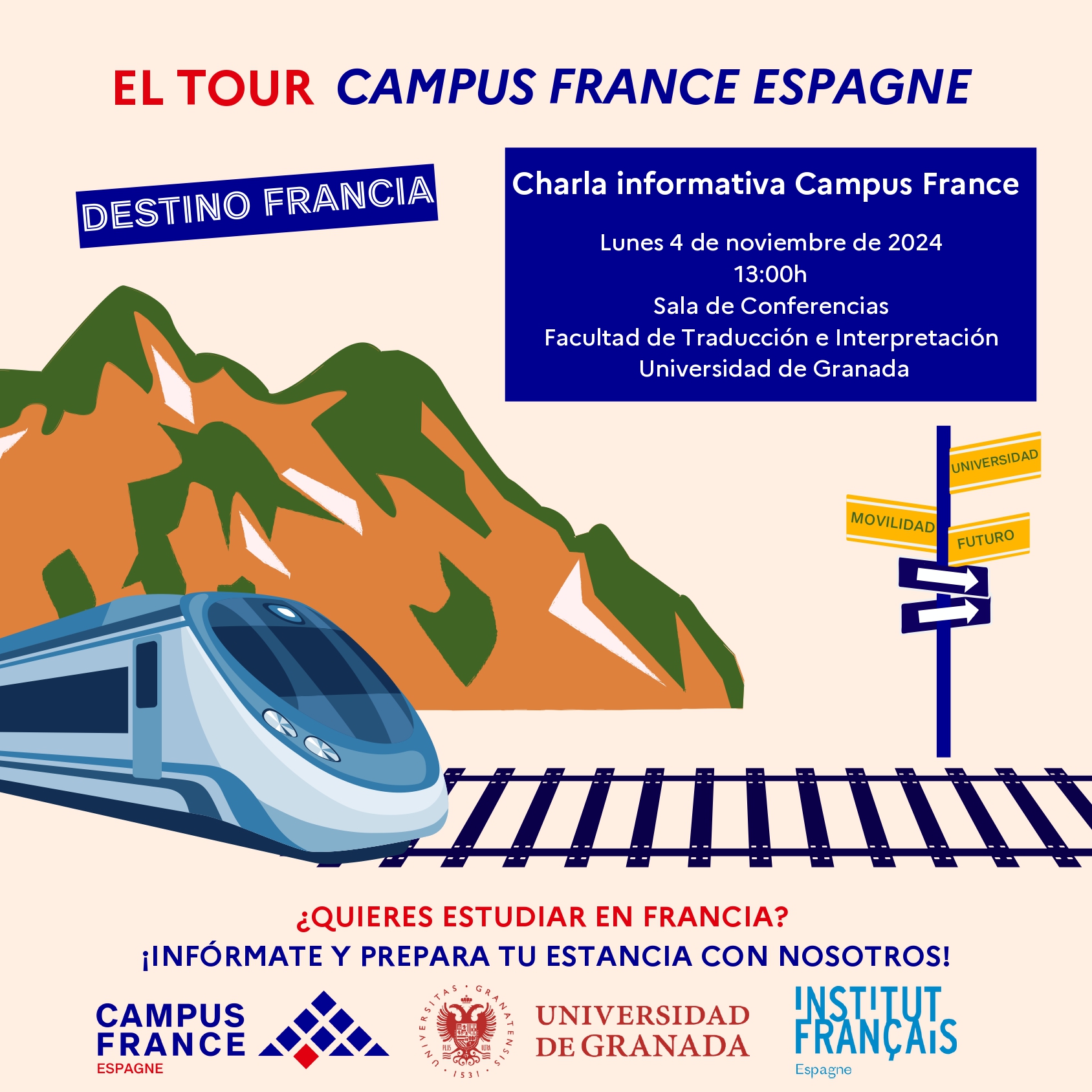 Cartel Charla informativa Campus France