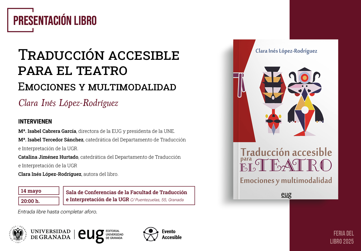 Presentación del libro Traducción accesible para el teatro. Emociones y multimodalidad 