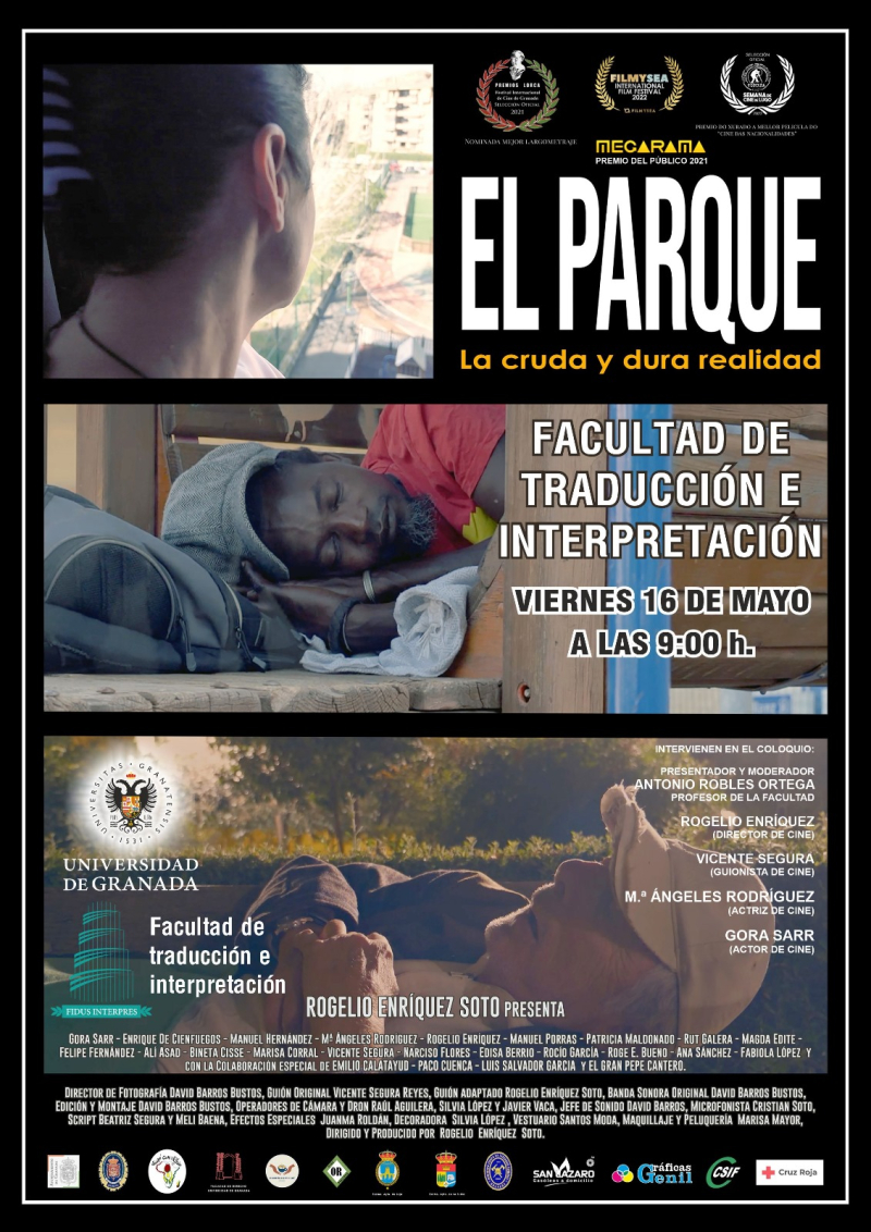 cartel de la Proyección de la película "El Parque. La cruda y dura realidad"